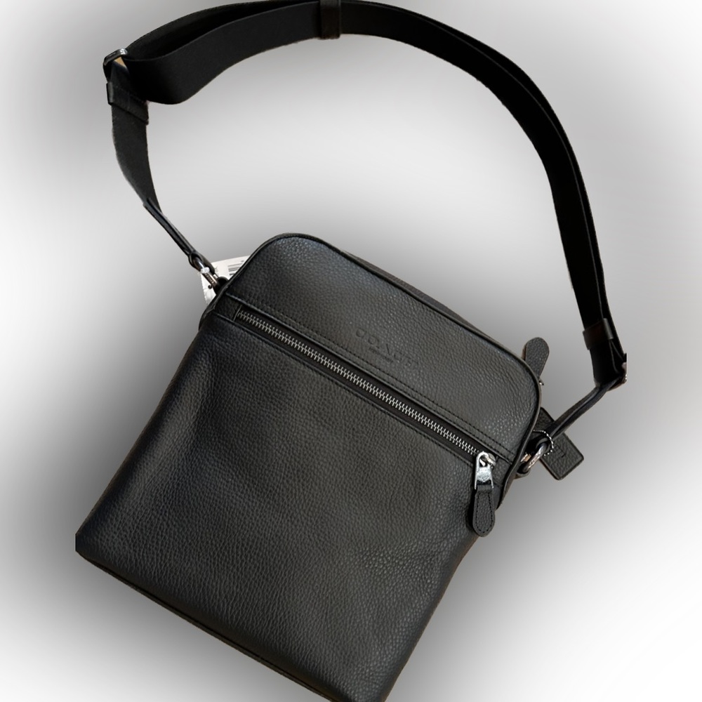NWT Coach Men’s Houston Flight Crossbody Black